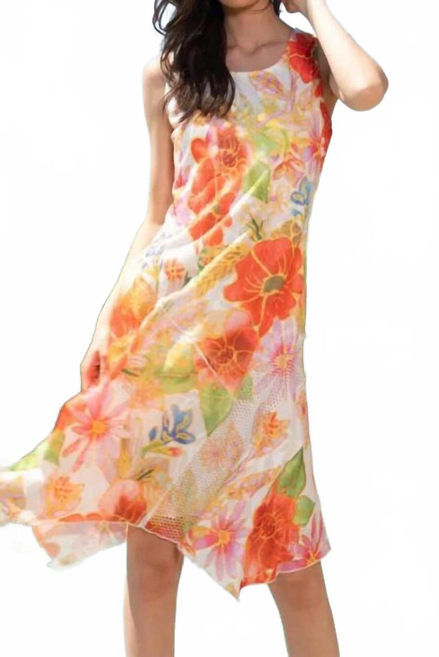 NEW ALISON SHERI short bright dress in flore print
